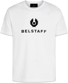 Phoenix Logo Katoenen T-Shirt Belstaff , White , Heren - 2Xl,Xl,L,M,S,3Xl