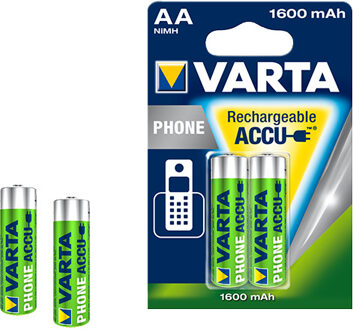 Phone HR06 Oplaadbare AA batterij (penlite) NiMH 1600 mAh 1.2 V 2 stuk(s)
