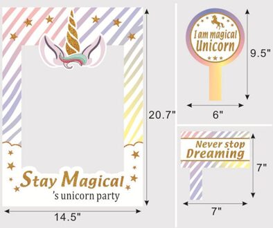 Photo Booth Frame Verjaardagsfeestje Decoraties Volwassen Kids Photobooth Props Baby Douche Eenhoorn Verjaardagsfeestje Foto Accessoires