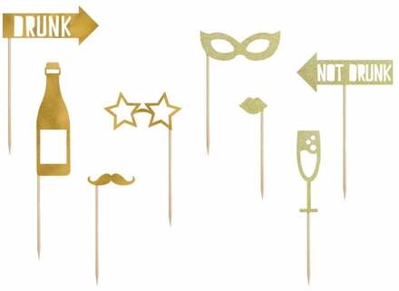 Photo Booth Props Party Goud Goud - Brons