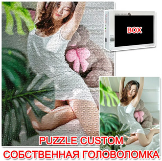 Photo Custom Wooden Jigsaw Puzzle 150/500/1000pcs/1500Pcs DIY Toys for Adults Personalized Gift With Box Creative Logo