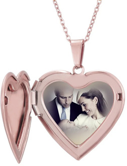 Photo Locket Necklace Custom Name Personalized Photo Heart Shaped Family Pendant Necklace For Women Men Chirdren Christmas Gift