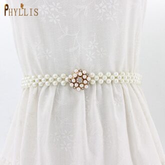Phyllis D02 Bruiloft Riem Parel Kralen Riem Jurk Accessoires Decoratieve Riem Voor Bruids Sieraden Riem Vrouwen Riem EL95-2
