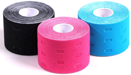 Physical Punched Kinesiology Tape Gym Knee Pain Care Perforated Muscles Sports Adhesive Tape Therapeutic Care Elastic