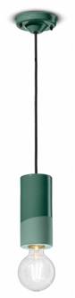 PI hanglamp, cilindervormig, Ø 8 cm groen