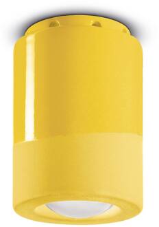 PI plafondlamp, cilindervormig, Ø 8,5 cm, geel