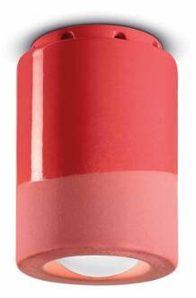 PI plafondlamp, cilindervormig, Ø 8,5 cm, rood