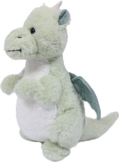 Pia Toys Knuffeldier Draak - zachte pluche stof - premium kwaliteit knuffels - groen - 30 cm