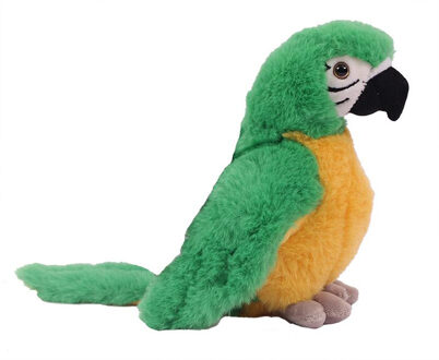 Pia Toys Knuffeldier Papegaai - pluche stof - premium kwaliteit knuffels - groen - 20 cm