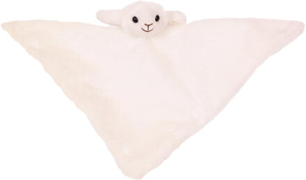 Pia Toys Knuffeldier Schaap - zachte pluche stof - tuttel/knuffeldoekje - wit - 45 cm