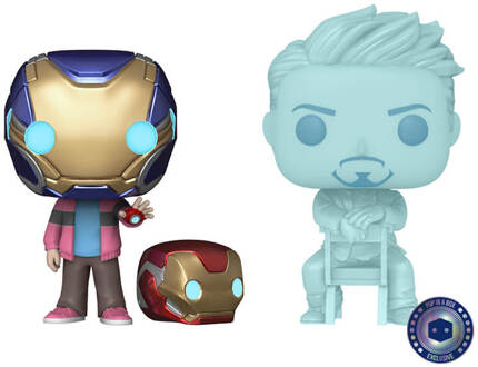 PIAB EXC Marvel Morgan & Hologram Tony Stark with Helmet EXC Funko Pop! Vinyl 2 Pack
