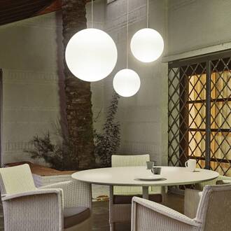 Pianeta LED buiten hanglamp, Ø 35 cm wit