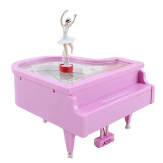 Piano Muziekdoos Ballet Meisje Muziekinstrument Beeldje Grand Piano Muzikaal Speelgoed Worden Gebruikt Om Kleine Voorwerpen Lover 'S Bekentenis roze S
