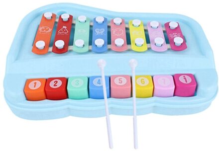 Piano Speelgoed Voor Kinderen, 8 Veelkleurige Key Piano Toetsenbord Xylofoon Speelgoed blauw