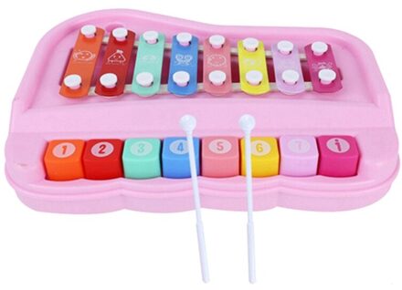 Piano Speelgoed Voor Kinderen, 8 Veelkleurige Key Piano Toetsenbord Xylofoon Speelgoed roze