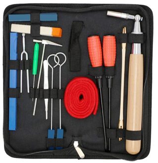 Piano Tuning Kit 16Pcs Professionele Piano Tuners Gereedschap Set Moersleutel Hamer Mute Vork Schroevendraaier Riem Pincet Clip