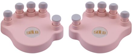 Piano Vinger Trainers Krachttraining Gereedschap Vinger Correctoren Zachte Vinger Pads Piano Toetsenbord Vinger Training 5 Ronde Toetsen roze