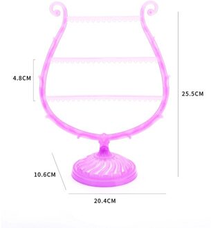 Piano Vorm Sieraden Pp Organizer Plastic Sieraden Opbergrek Ketting Oorbellen Holder Display Stand Sieraden Opslag Rekken Roze