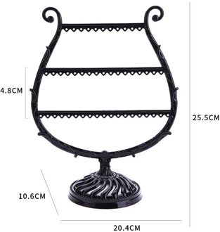Piano Vorm Sieraden Pp Organizer Plastic Sieraden Opbergrek Ketting Oorbellen Holder Display Stand Sieraden Opslag Rekken zwart
