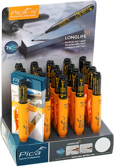 Pica 150/20 Markeerstift diepe gaten | Zwart | Display - PI15020S