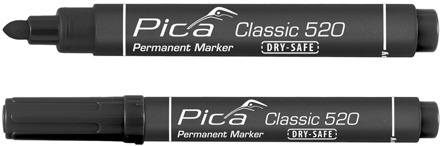 Pica 520/46 Permanent Marker | 1-4mm | Rond | Zwart | 10 stuks - PI52046