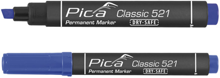 Pica 521/41 Permanent Marker | 2-6mm | Beitel | Blauw | 10 stuks - PI52141