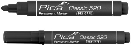 Pica 521/46 Permanent Marker | 2-6mm | Beitel | Zwart | 10 stuks - PI52146