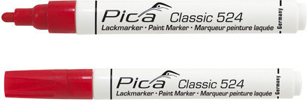 Pica 524/40 Lakmarker | 2-4mm | Ronde tip | Rood | 10 stuks - PI52440