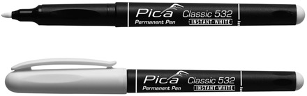 Pica 532/52 Permanent Pen | 1-2mm | Rond | Wit | 10 stuks - PI53252