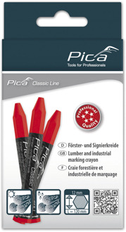 Pica 590/40 Markeerkrijt PRO | 12x120mm | Rood | 12 stuks - PI59040