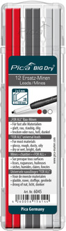 Pica 6045 BIG Dry Navulling | Grafiet, wit & rood - PI6045