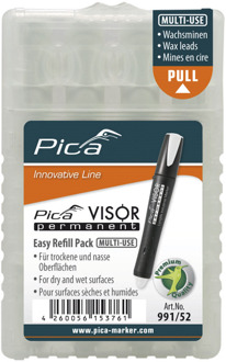 Pica 991/52 VISOR Permanent Navulling | Wit - PI99152