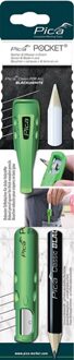 Pica Koker | voor lood-/markeerstift | met spitsmes | met 1 markeerstift Black & Wit | 1 stuk - 505/03 505/03