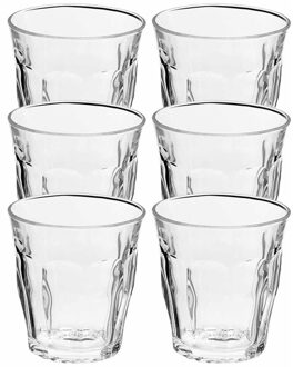 Picarde water/drinkglazen - 6x stuks - 250 ml - transparant - Drinkglazen
