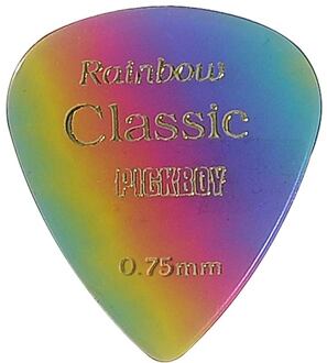Pickboy GP21-075 0.75 mm. plectra 0.75 mm. plectra, 'rainbow'- design, 50-pack