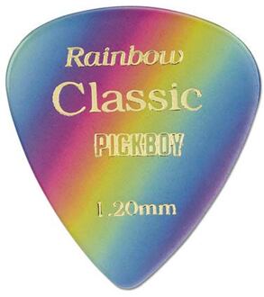 Pickboy GP21-120 picks with "rainbow"-design, 50-pack, 1.20 mm.