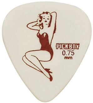 Pickboy GP766-075 0.75 mm. plectra met "queen"-design 0.75 mm. plectra met "queen"-design, 50-pack