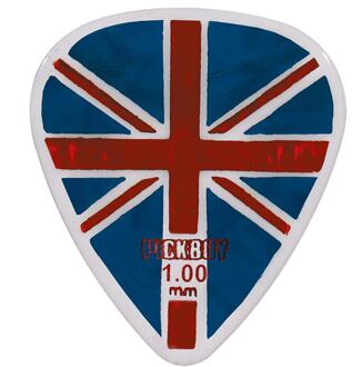 Pickboy GP785-100 1.00 mm. plectra met "union jack"-design 1.00 mm. plectra met "union jack"-design, 50-pack