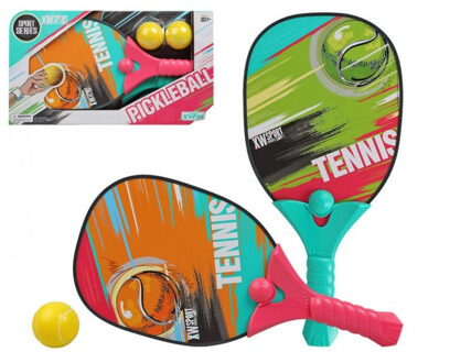 Pickleball tennis set met balletjes voor 4 personen sportbenodigdheden