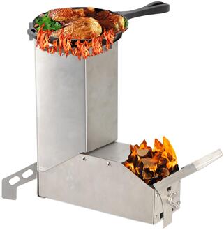 Picknick Bbq Wandelen Camping Kachel Inklapbare Houtgestookte Brander Tent Oven