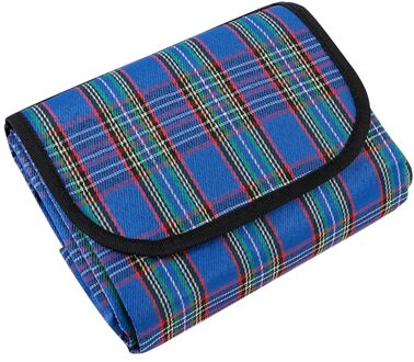 Picknick Deken Mat Waterdicht Outdoor Camp Travel Strand Vouwen Plaid Tapijt Blauw