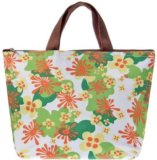 Picknick Tassen Portable Afdrukken Verdikking Thermische Zakken Lunch Tas Grote Thermostaat Met Warming Tas Koeltassen groen