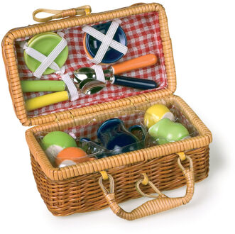 Picknickmand met Serviesgoed