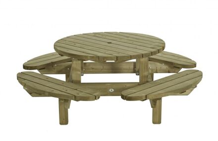 Picknicktafel rond 210 Groen