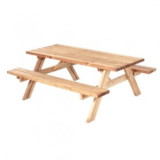Picknicktafel Thermowood - Opklapbare zitting - 155 x 177 x 71 cm Bruin