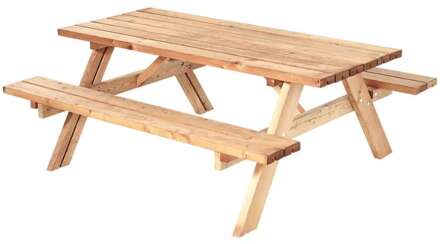 Picknicktafel Thermowood - Opklapbare zitting - 155 x 177 x 71 cm Bruin