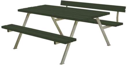 Picknicktafel vuren gegrond groen | Alpha 1 rugleuning 173 x 177 x 76 cm