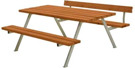 Picknicktafel vuren gegrond teak - Alpha 1 rugleuning 173 x 177 x 76 cm