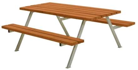 Picknicktafel vuren gegrond teak - Alpha - 177 cm