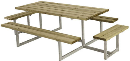 Picknicktafel vuren geimpregneerd - Basic - 4 banken - 160 x 260 x 73 cm Bruin